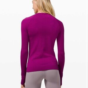Lululemon Rest Less Pullover, Aerial Current Deep Fuschia, Size Small